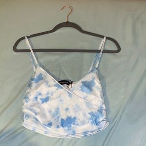 PRETTYLITTLETHING X Saweetie butterfly croptop